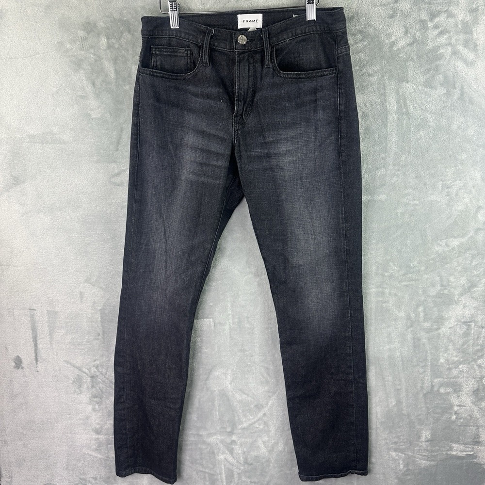 FRAME L'Homme Slim Jeans Mens 32 Dark Wash Stretch Denim